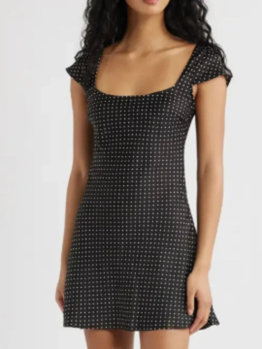 Princess Polly Lucienna Polka Dot Mini Dress Black White Size 6 NWT - Picture 1 of 13